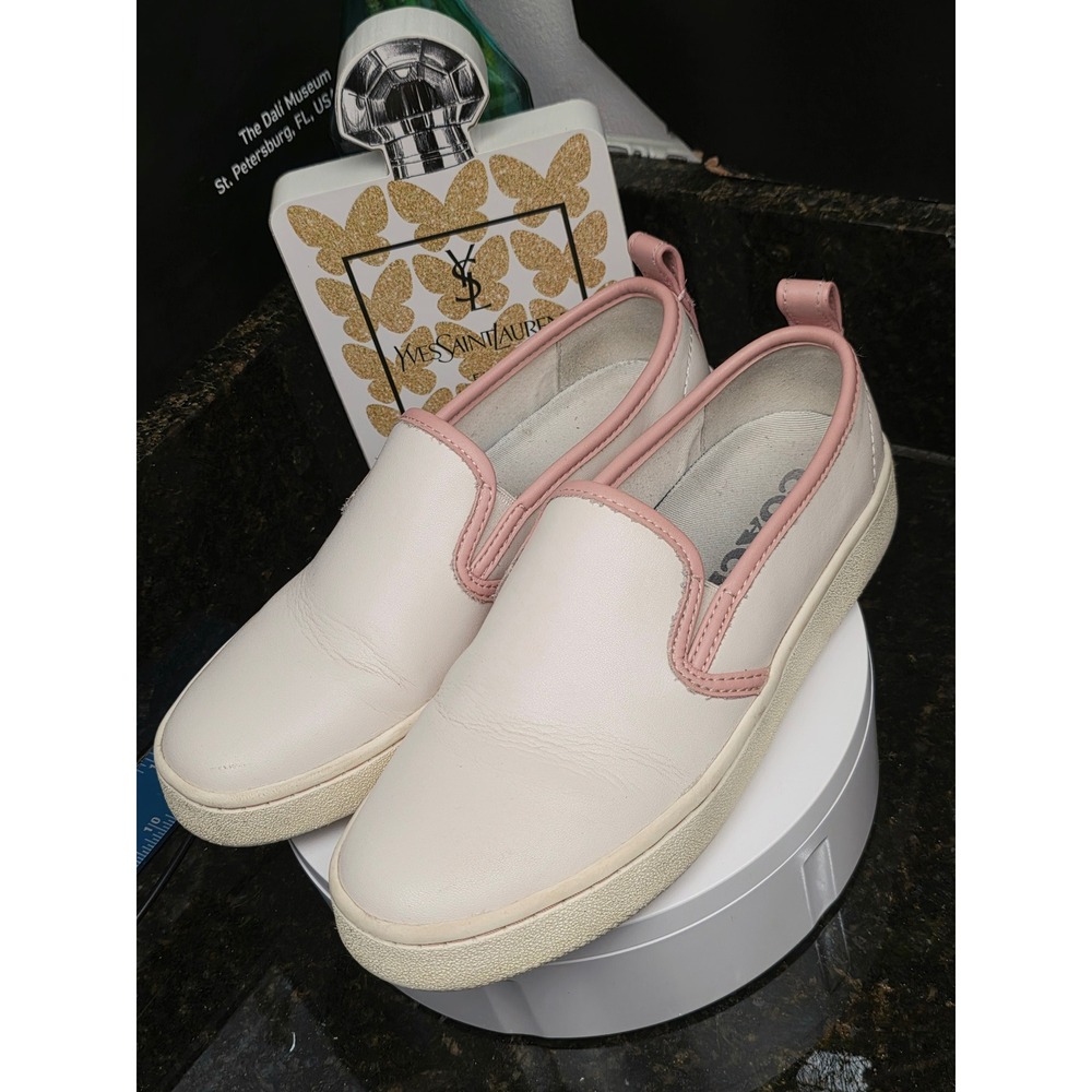 Coach Slip On Sneaker 7B Cream Pink Leather G5310 Platform Casual Preppy Luxury
